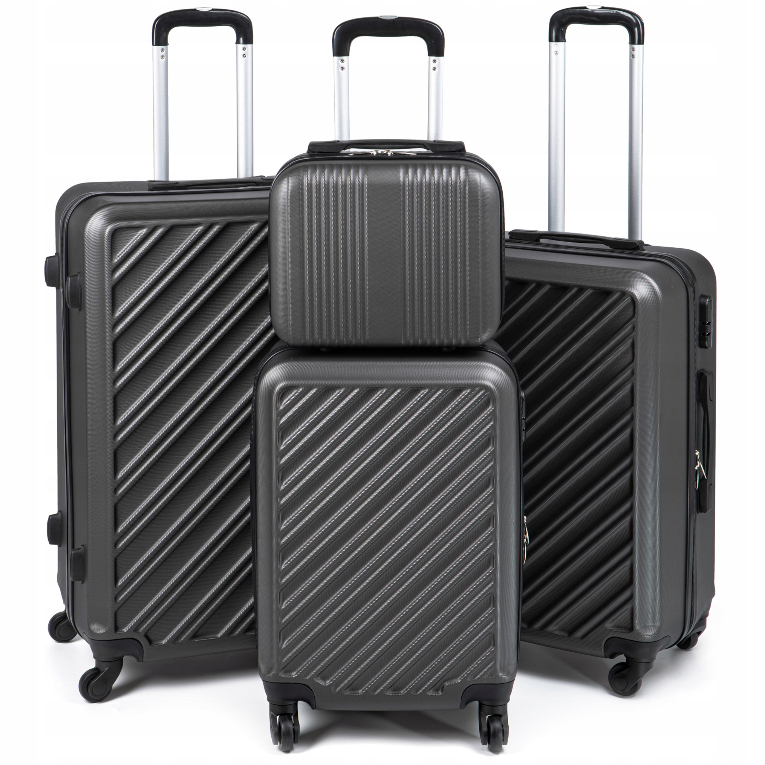 Sada Kufrů Kufr Velký Střední Kabinový Cestovní Kufřík 4V1 Zavazadla