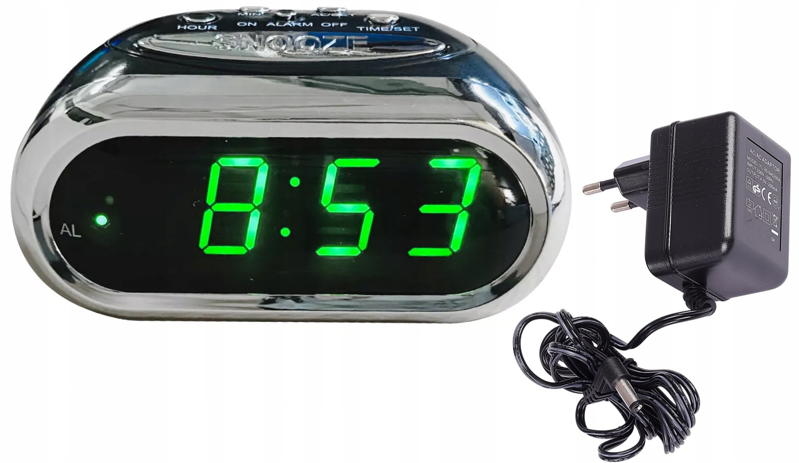 Zegar Budzik Sieciowy Elektroniczny Led Alarm Drzemka Perfect JB-21608