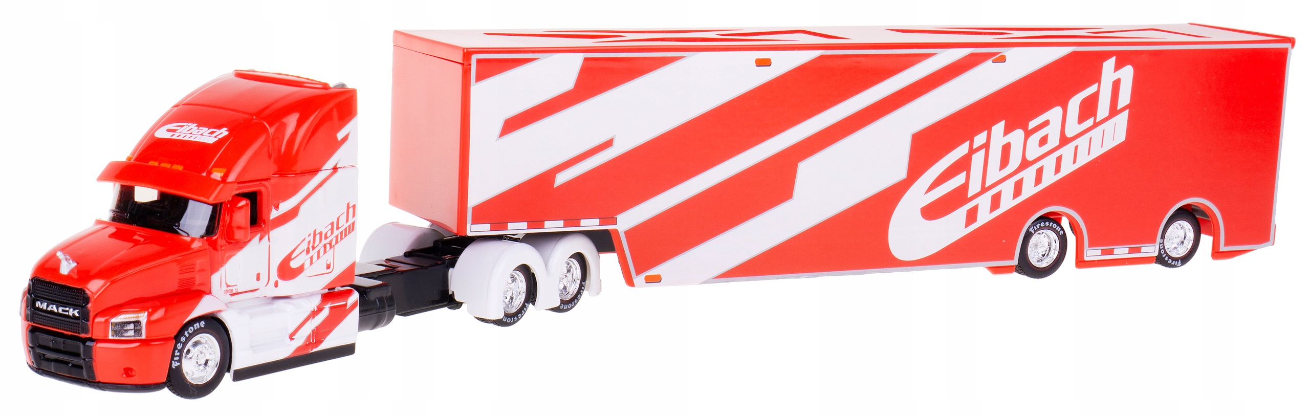 

Mack Anthem Tir Z Naczepą Eibach 1:64 Maisto Czerw