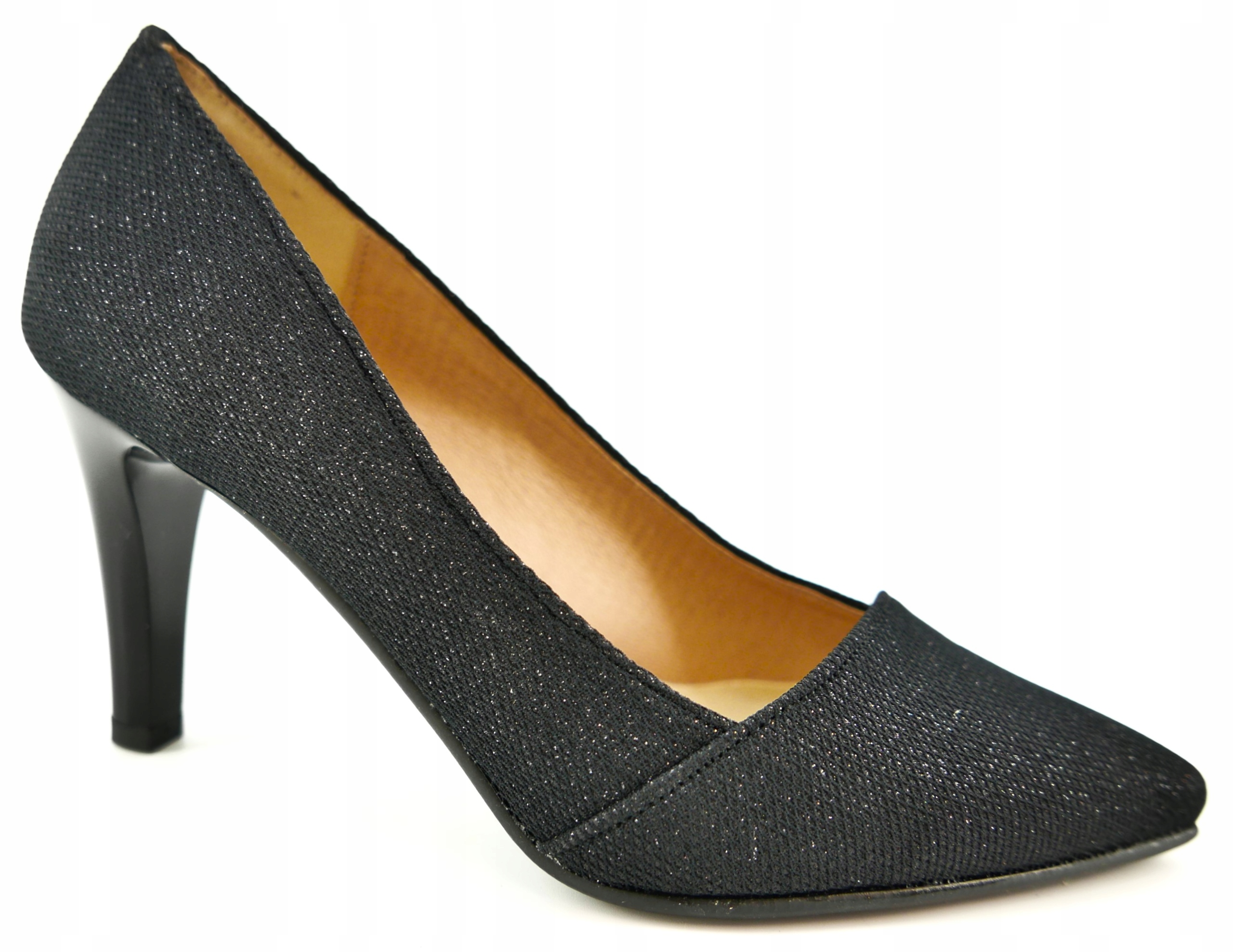 

Skorpio Polskie Czółenka Szpilki Czarne Brokat R38