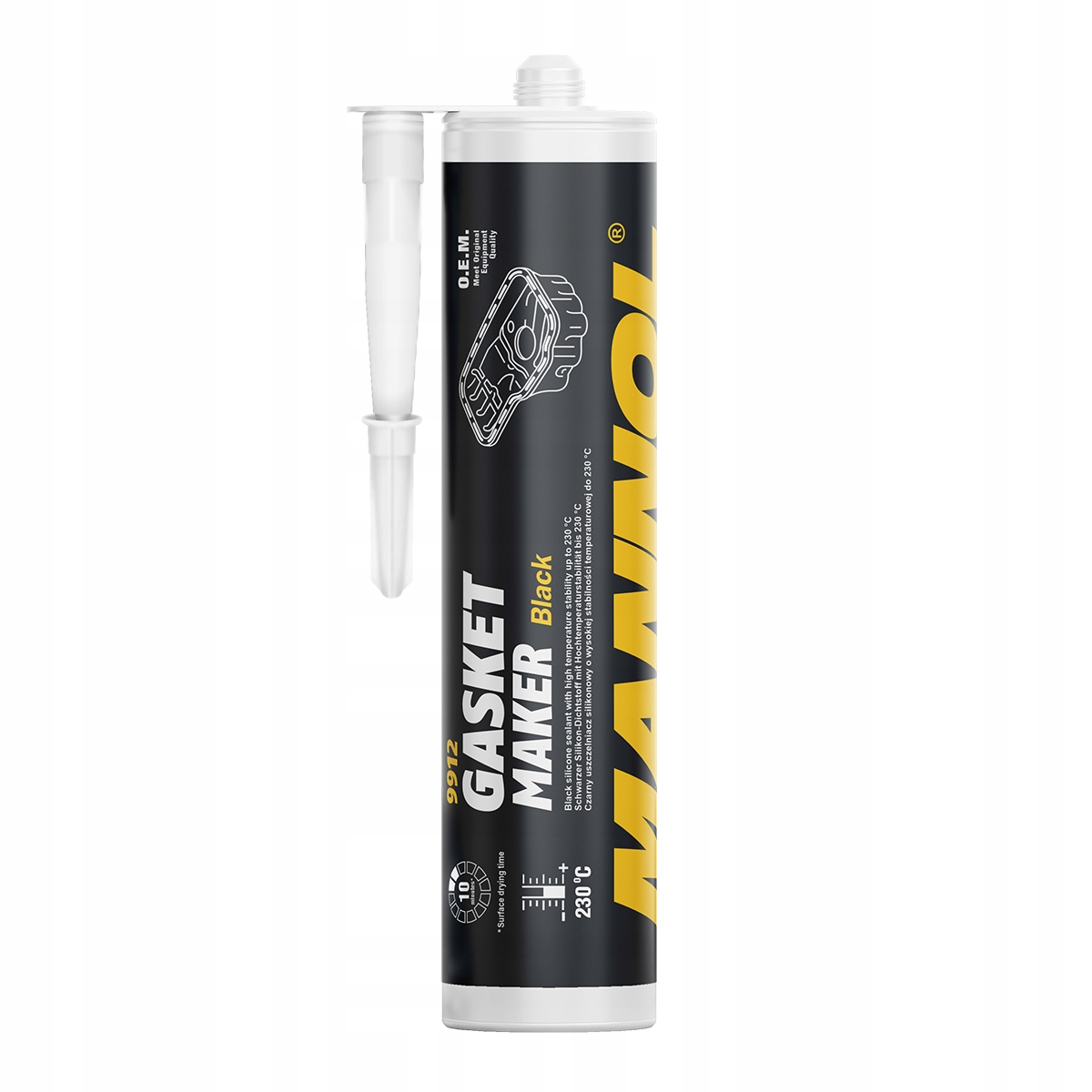 Silikon Wysokotemperaturowy Czarny 9912 Mannol 310ml