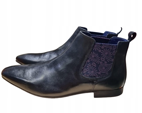 Silver Street Pánské Kožené Chelsea Boty Elegantní Velikost 42 Jkf