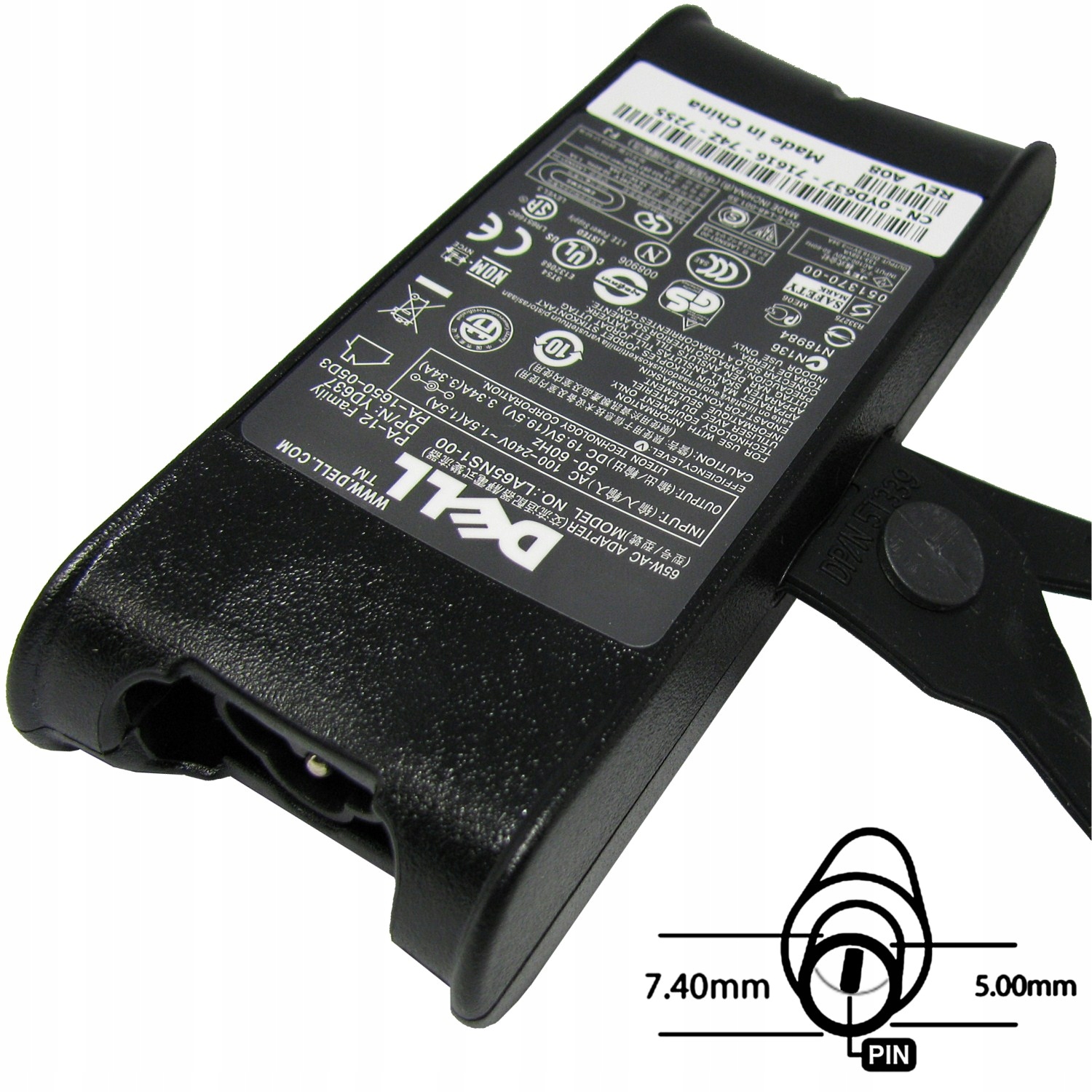 Napájací adaptér 65W, 19, 5V 7.4x5.0, originál Dell 77011071