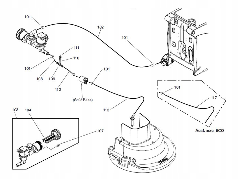 Elektrozawór 24V Taski Swingo/455/755/1255 Moc 8 W