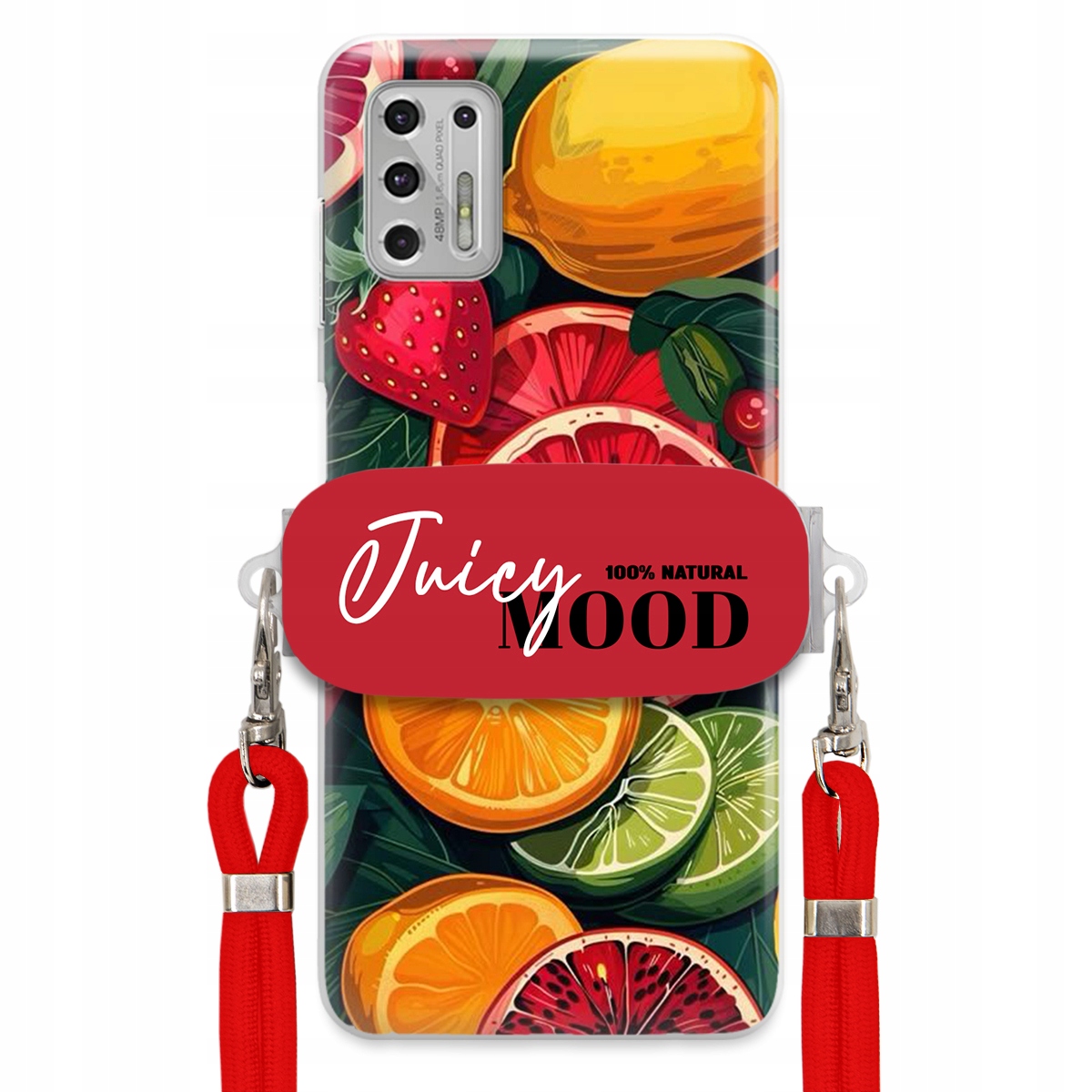 Puzdro pre Motorola G Stylus 2021 Červené vodítko držiak Juice Mood Módne