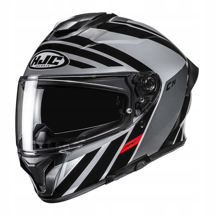 Kask motocyklowy Hjc C71 Faber Black/red czarny czerwony Gratisy