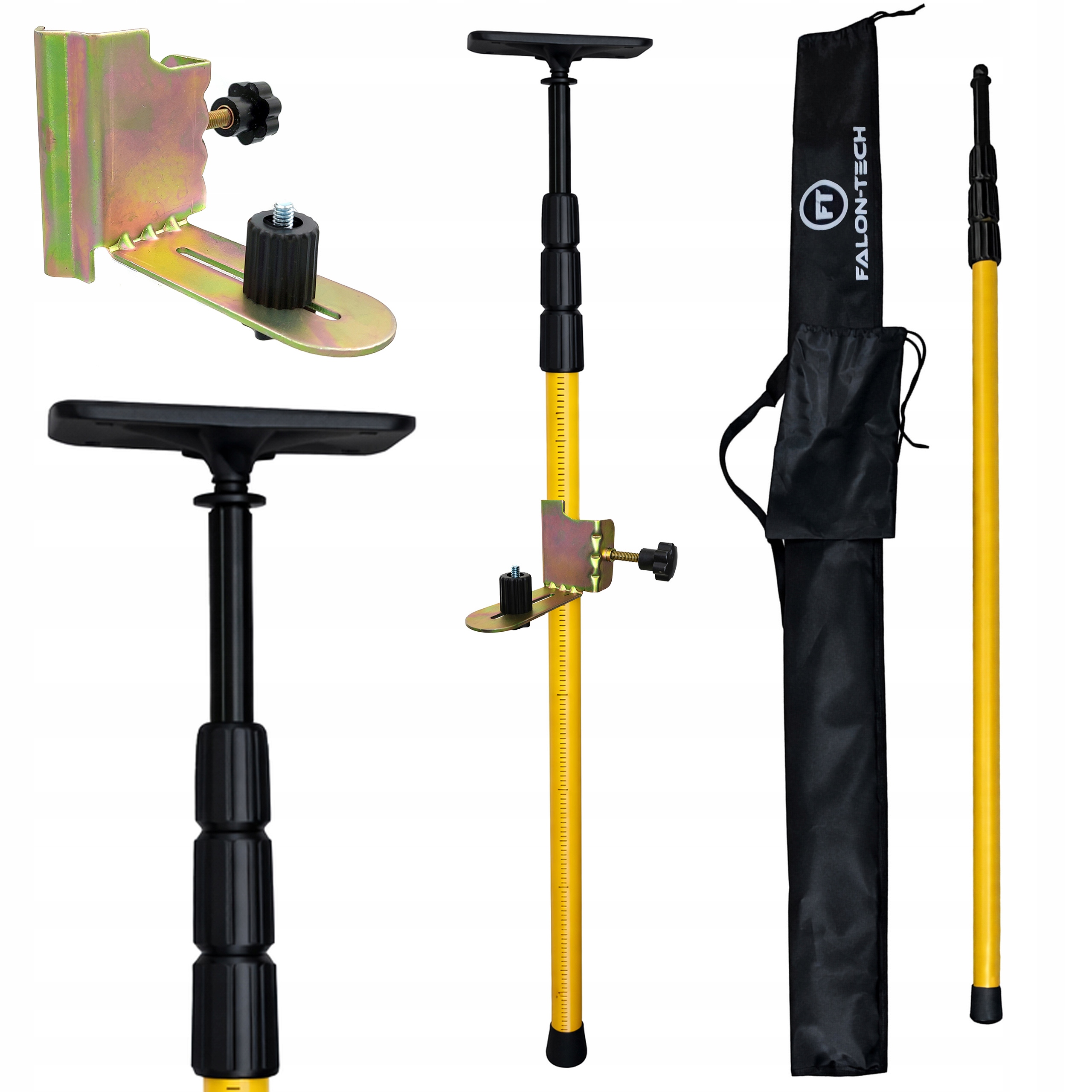 Rozpěrná Tyč Pro Laser 365 cm Teleskopická Tyč Vodováhy Stativ 3 m