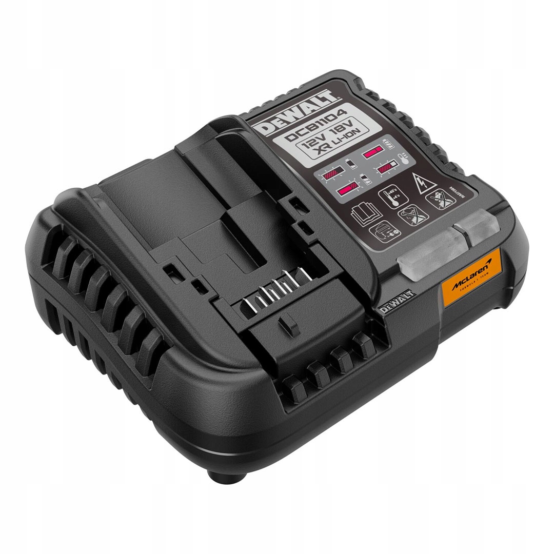 Vícenapěťová nabíječka DeWALT McLaren 12V-18V Xr 4A, pákové baterie