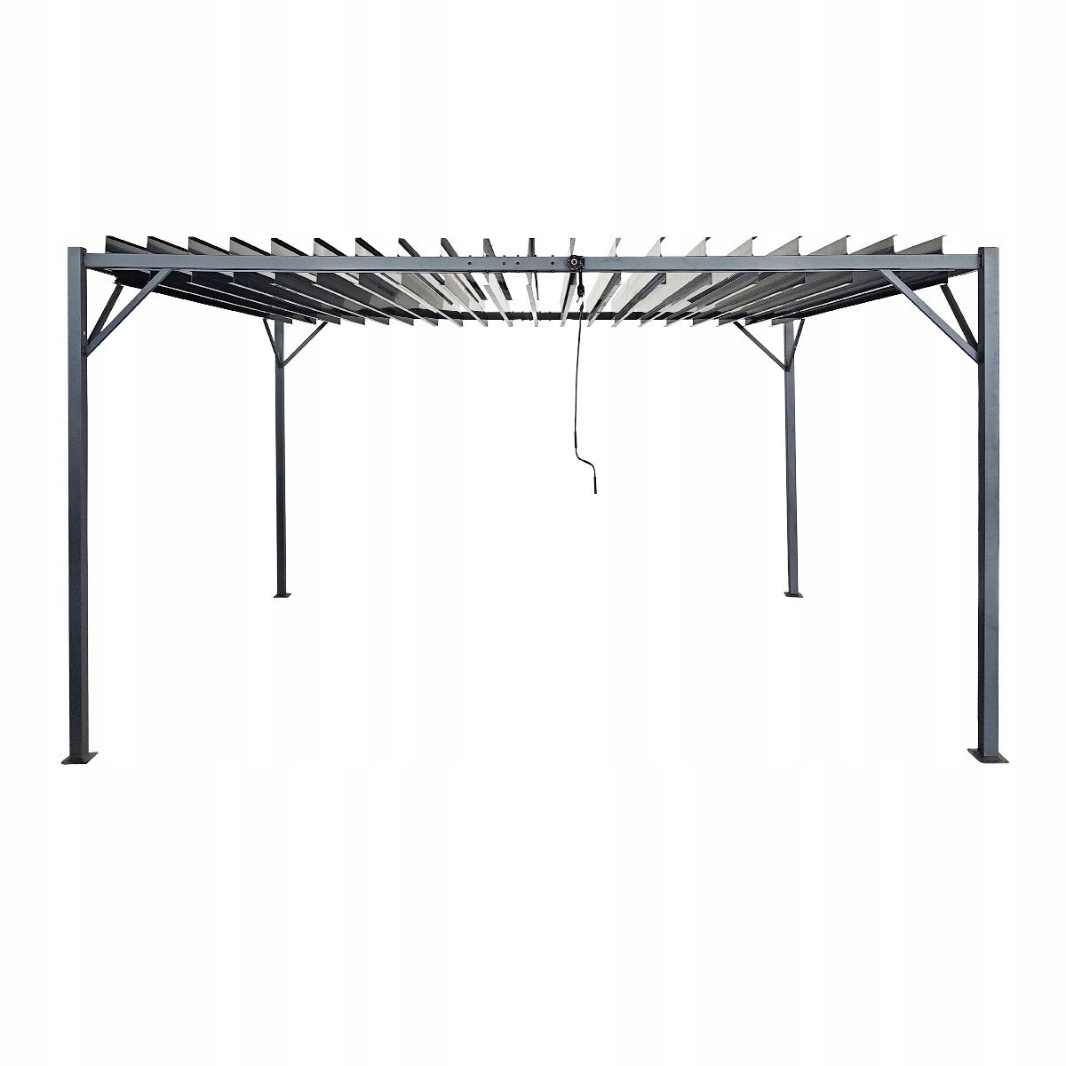 Zahradní pergola 3x3x2,2 m, kovový pavilon pro zahradu, terasové zastřešení