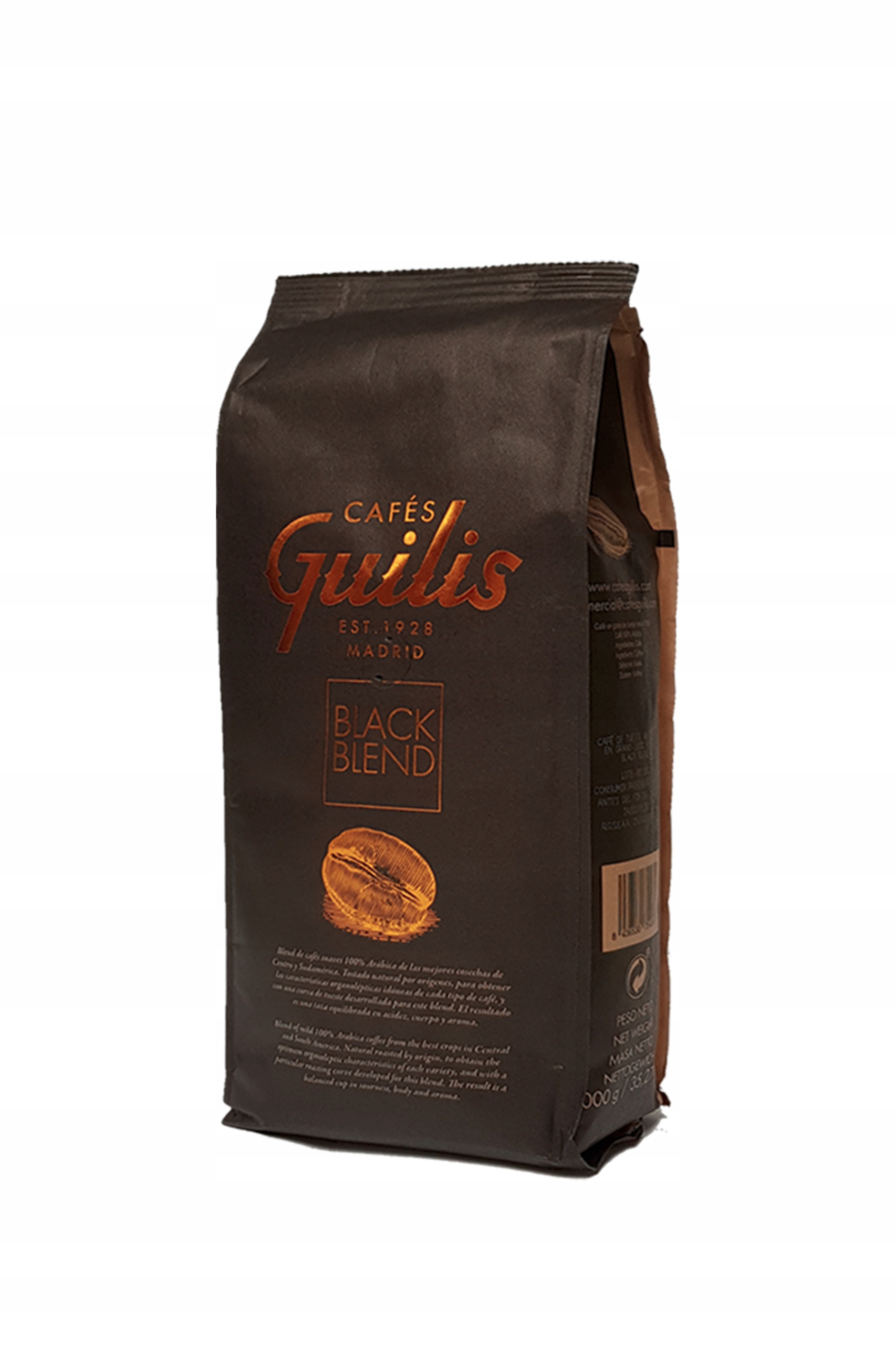 Cafes Guilis Káva zrnková Black Blend 100% Arabica 1 kg