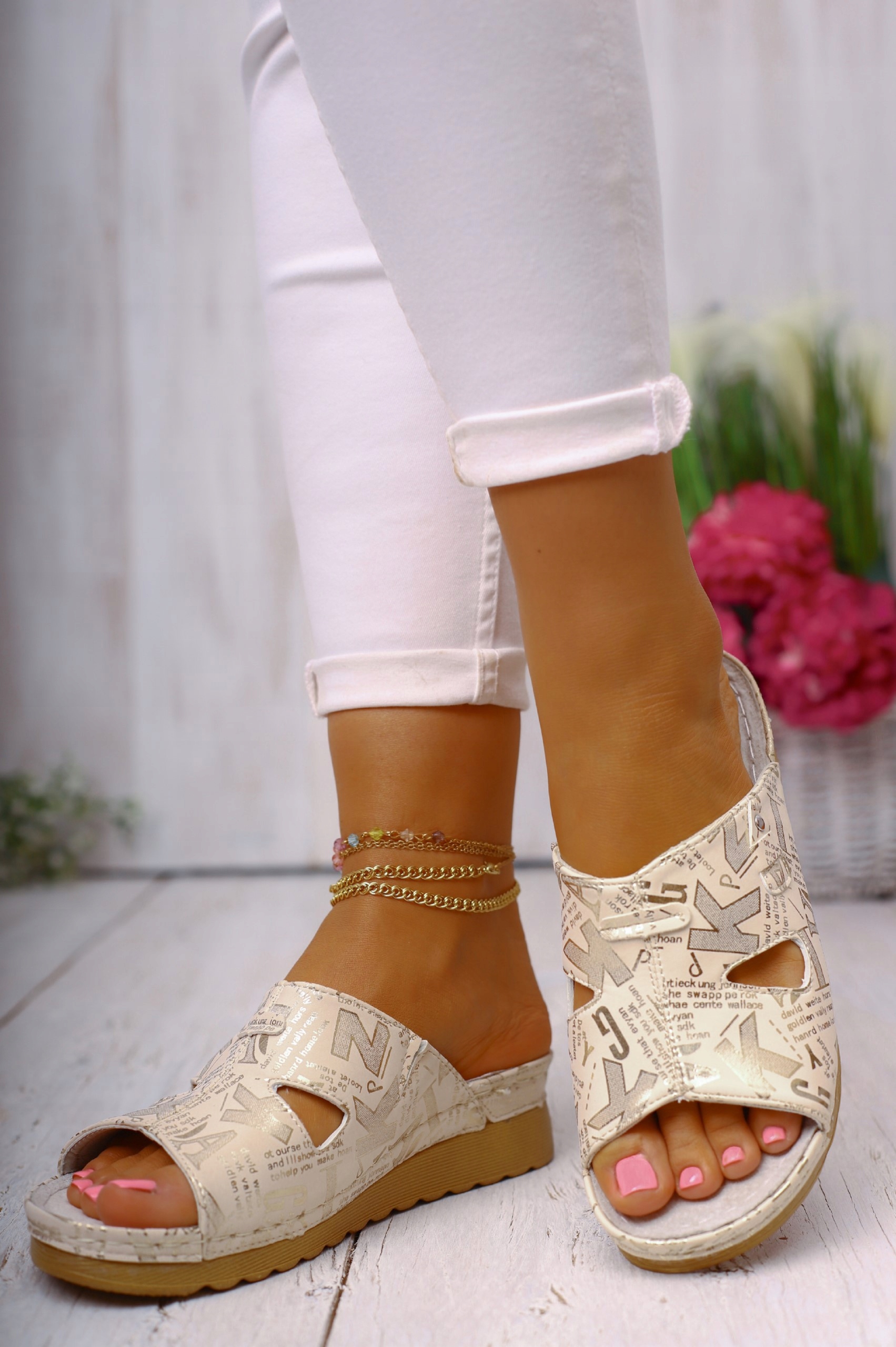 DAMSKIE KLAPKI WYGODNE WK. SKÓRA BUTY MODNE SZYTE LEKKIE Model KLAPKI DAMSKIE PŁASKIE LEKKIE STYLOWE