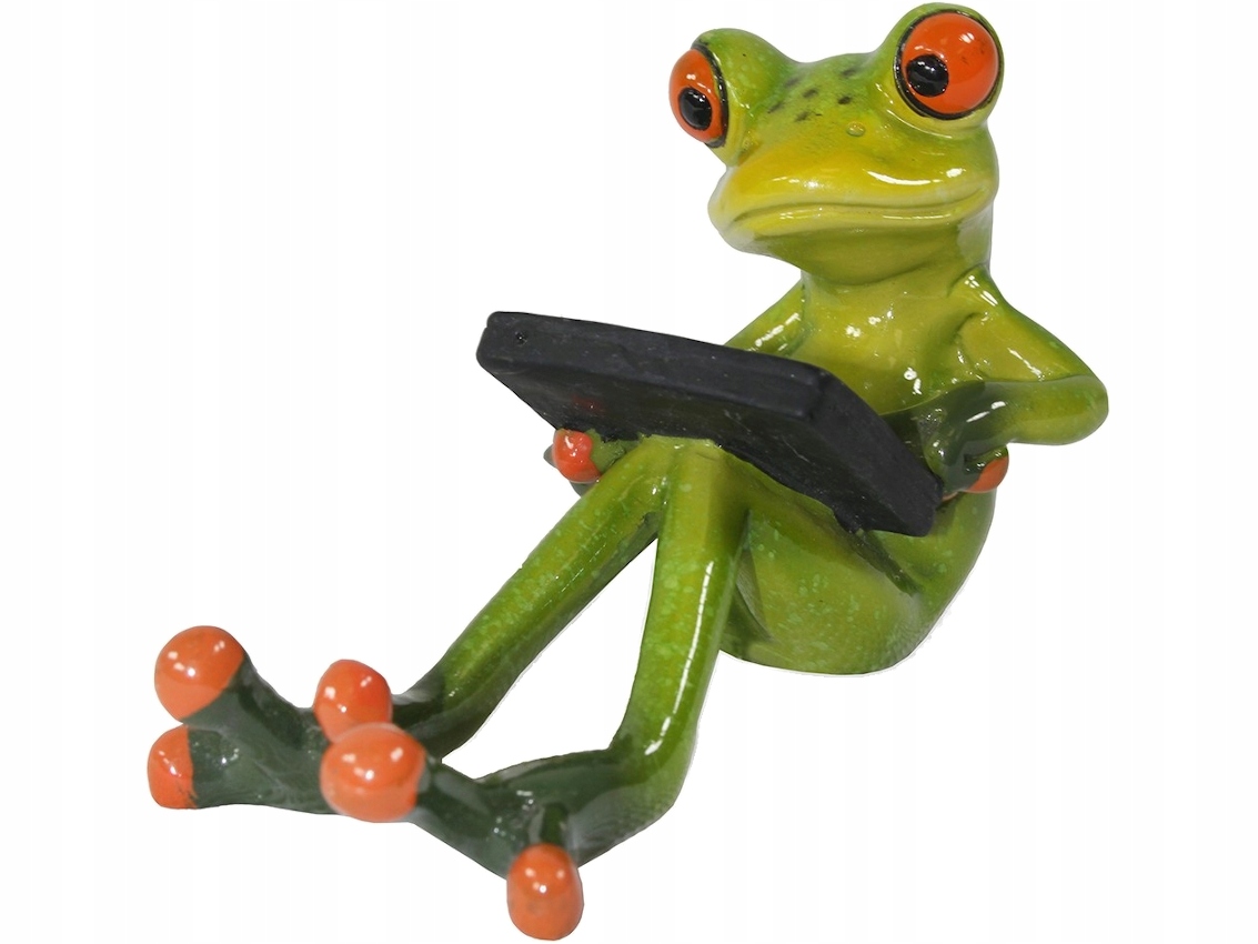 

Figurka 7,5x12x5cm Żaba z tabletem laptopem
