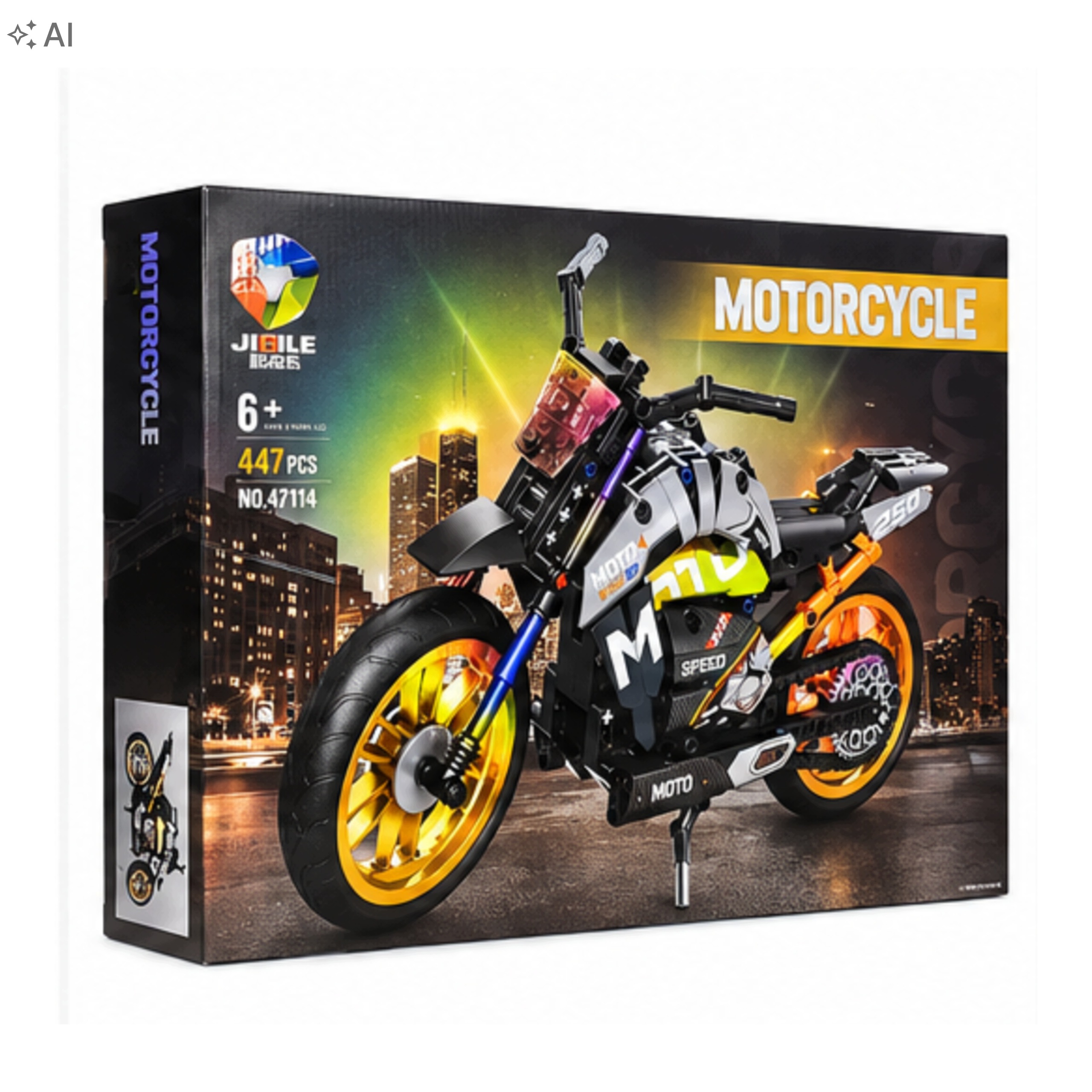 Klocki Motocyklowe 447 el Zestaw Konstrukcyjny Wind Sr Dla Dzieci 6 Lat