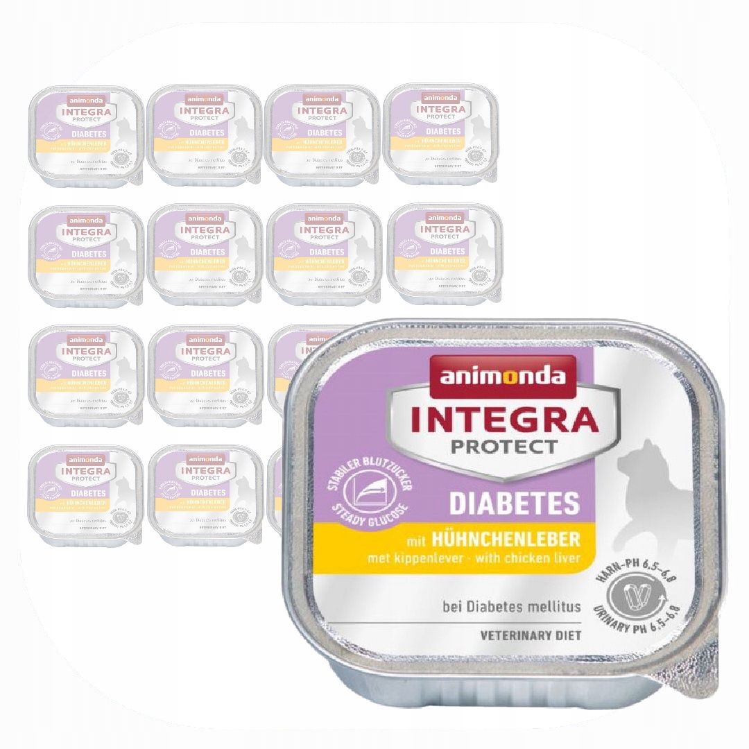 Levně Animonda Integra Diabetes 16x100g Vlhké Krmivo Kuře Pro Kočky s cukrovkou