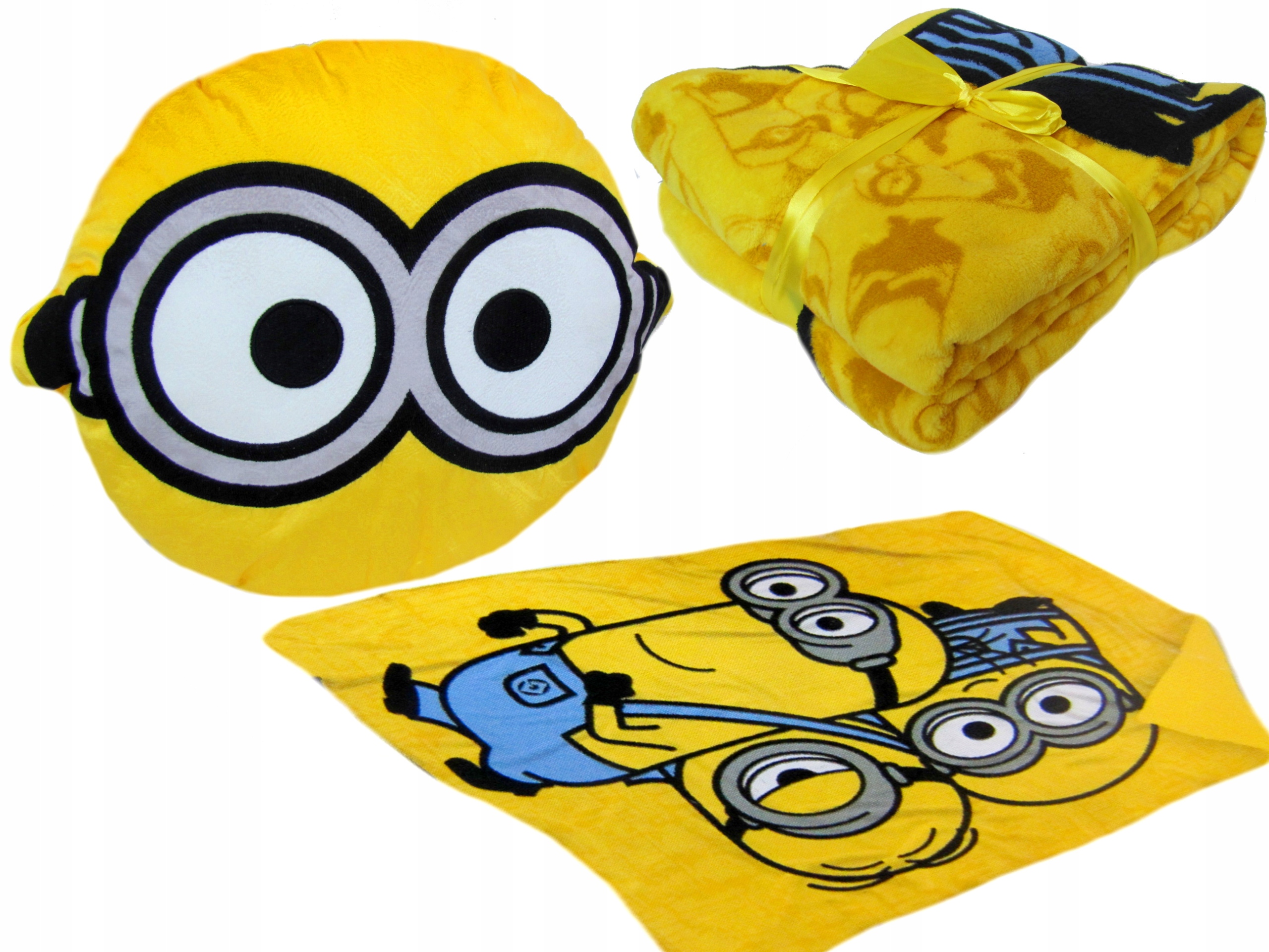 KOC 170x130 + PODUSZKA MINIONEK motyw MINIONKI zestaw bajkowy na PREZENT