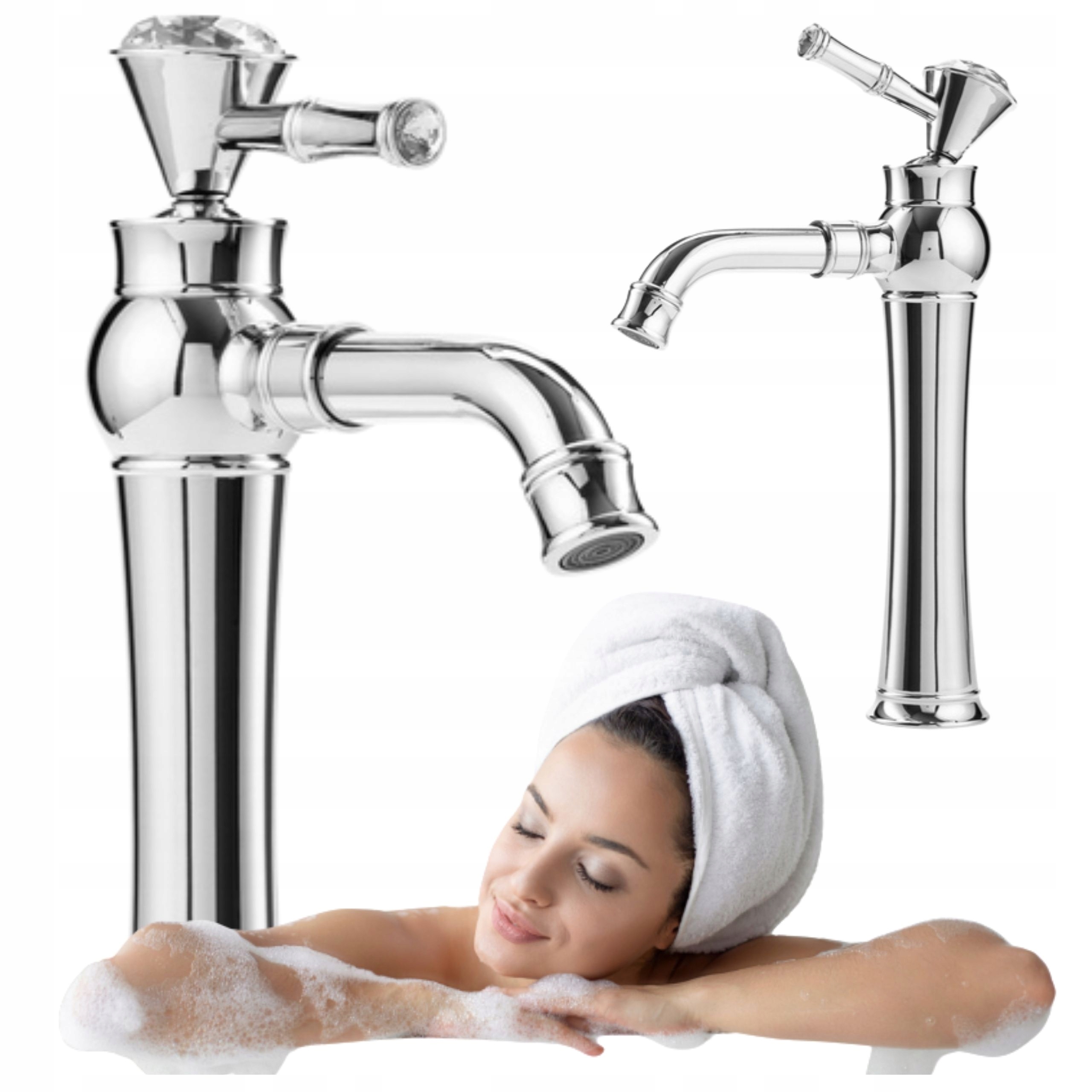 Vysoká Umyvadlová Baterie S Perlátorem Retro Chrom