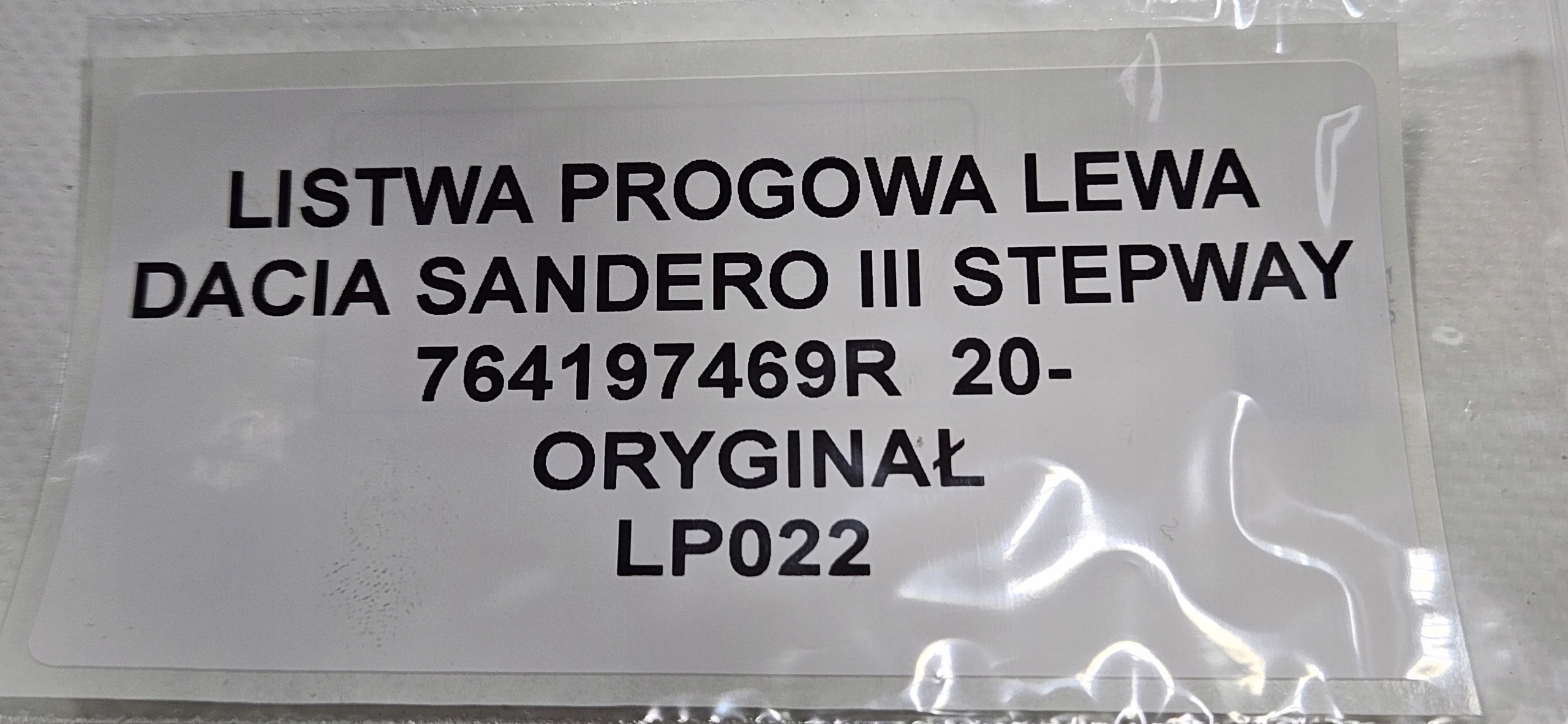 moulding threshold left DACIA SANDERO III STEPWAY 20