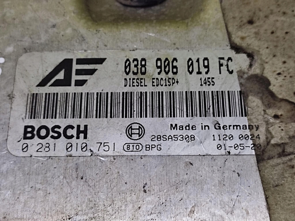 VW SHARAN e 1.9 TDI Centralina Motore 0281010751