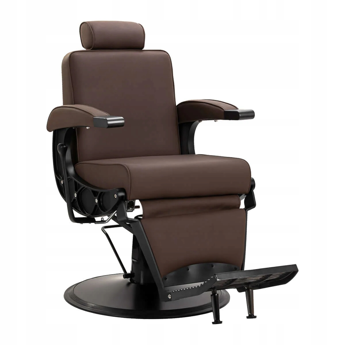 Barberské Kadeřnické Křeslo Do Barbershopu Gabbiano Continental Hnědý Reg