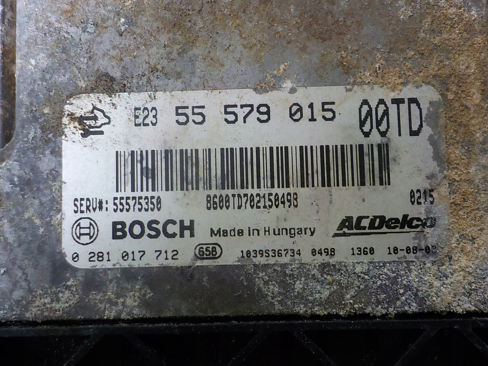 OPEL Computer Bedienteil 55579015 0281017712