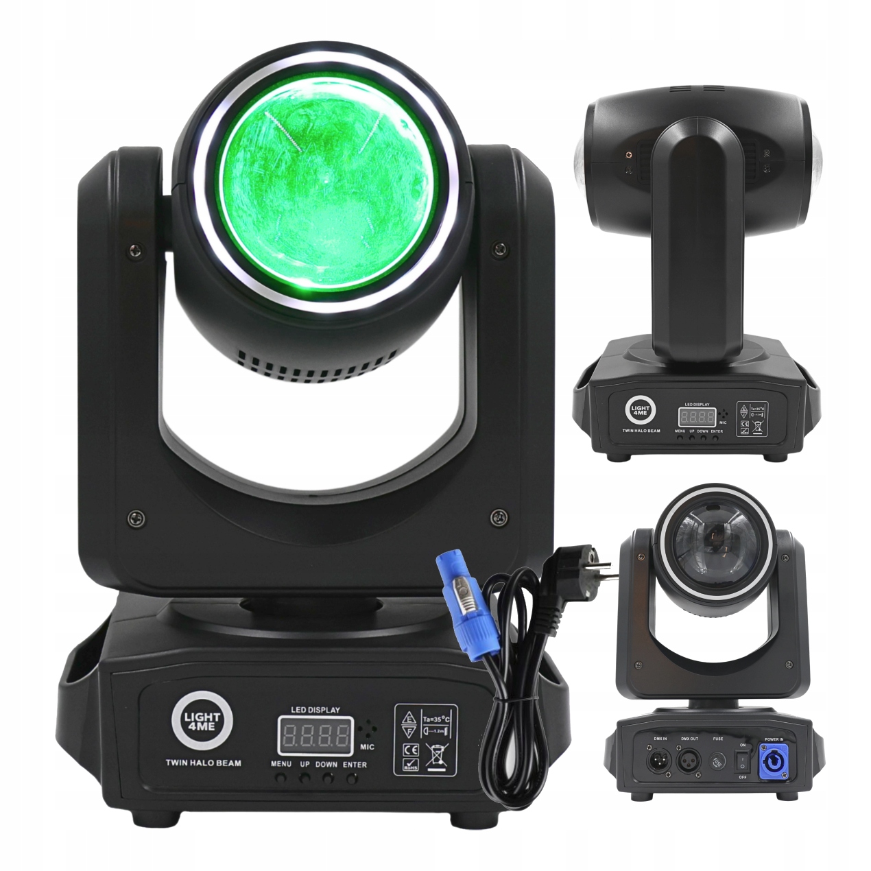Głowa Ruchoma Led Podwójna Głowica Beam 2x60W Rgbw DMX LIGHT4ME Twin Halo