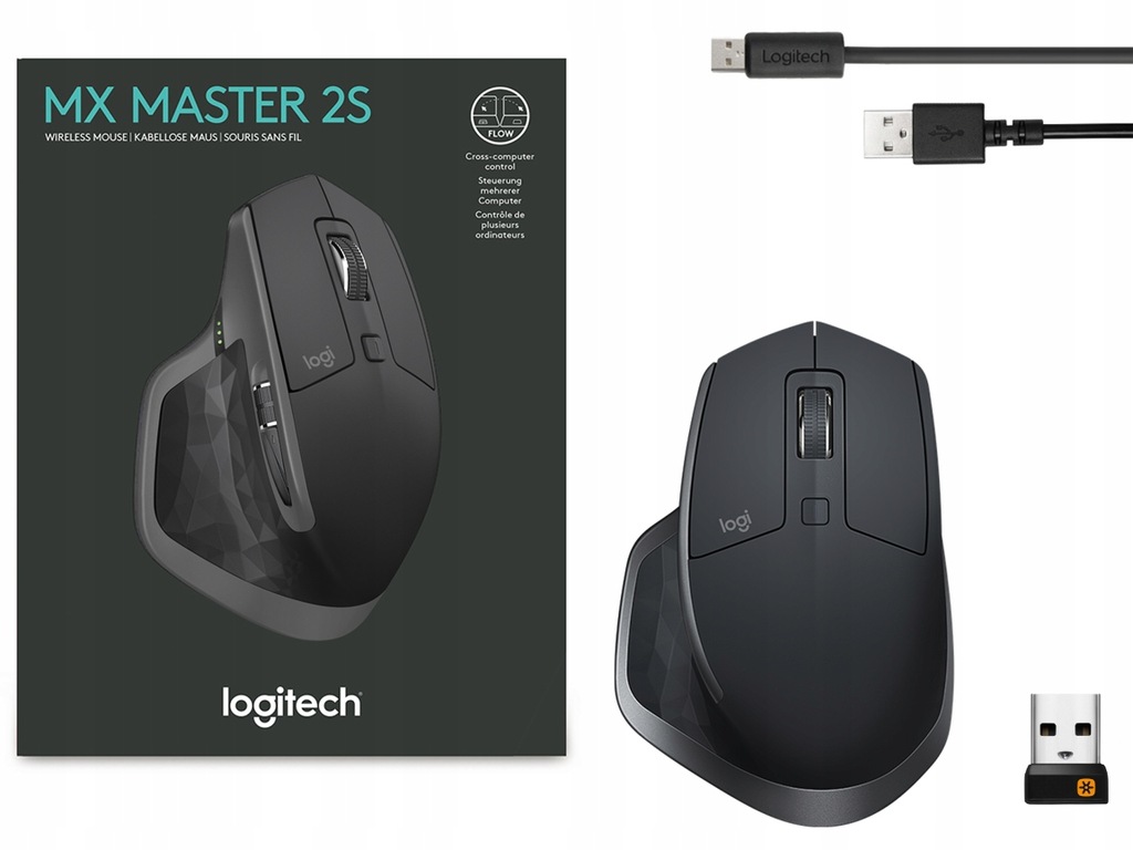 Mysz bezprzewodowa Logitech MX Master 2S Wireless Mouse Graphite Unifying