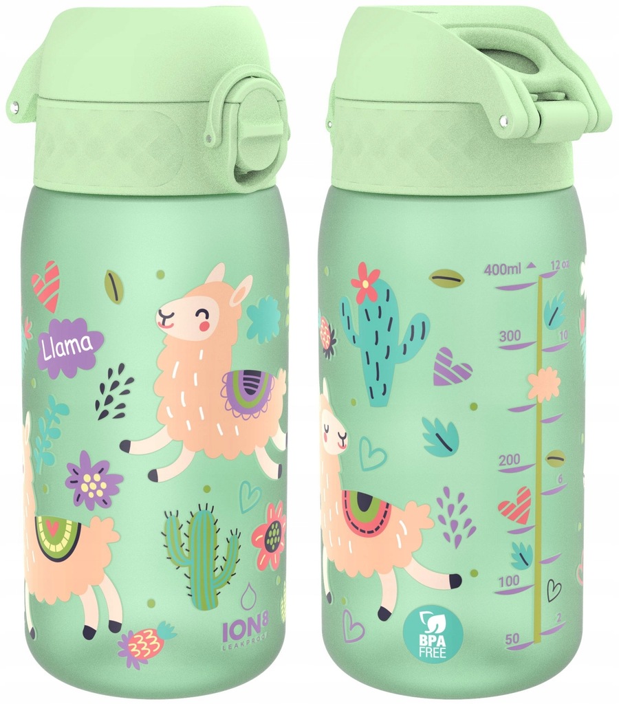 ION8 Dziecięcy bidon do szkoły przedszkola butelka na wodę BPA Free 400ml Marka Ion8