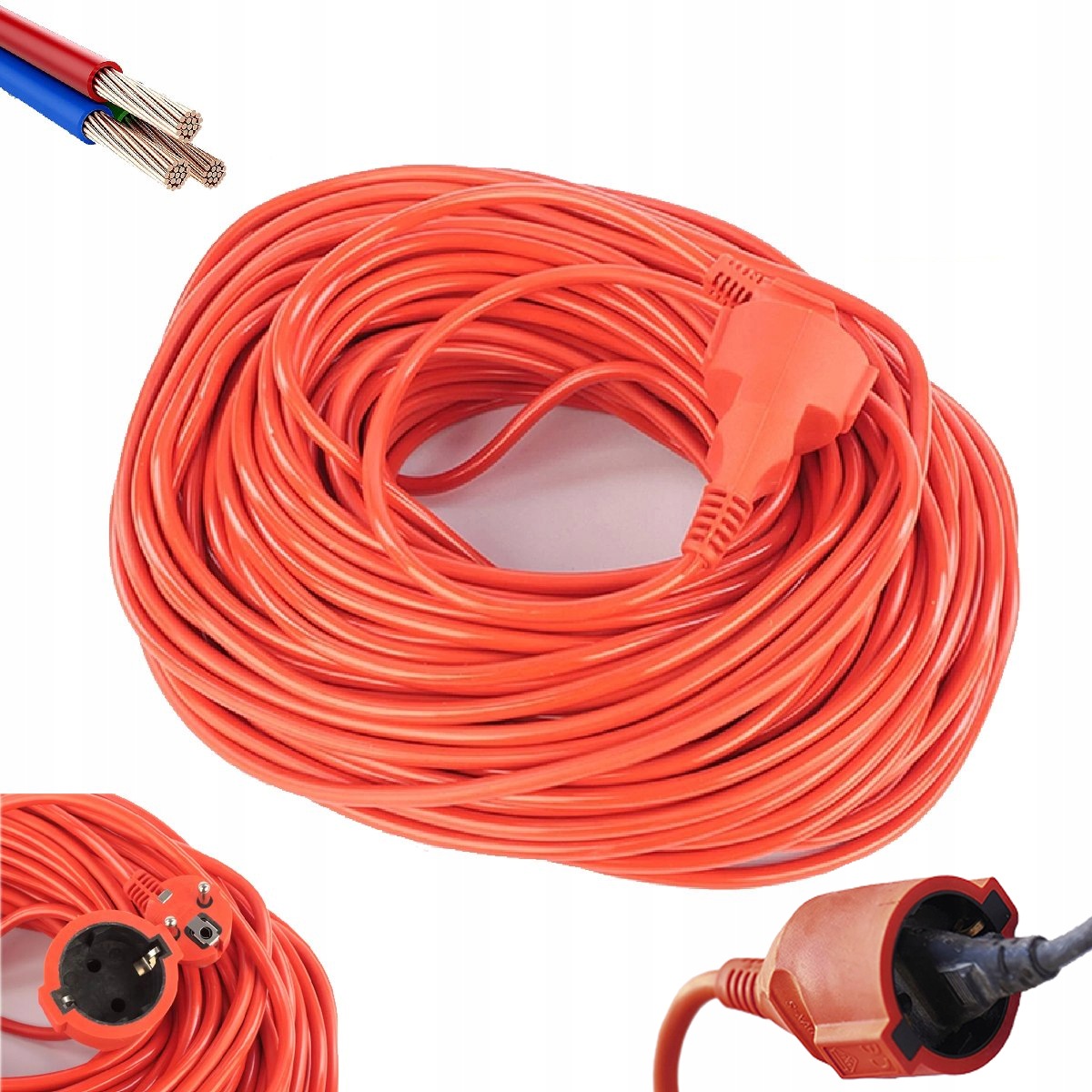 Prodlužovací Kabel 3X0.75 mm² Silný Kabel 30 m IP44 230 V