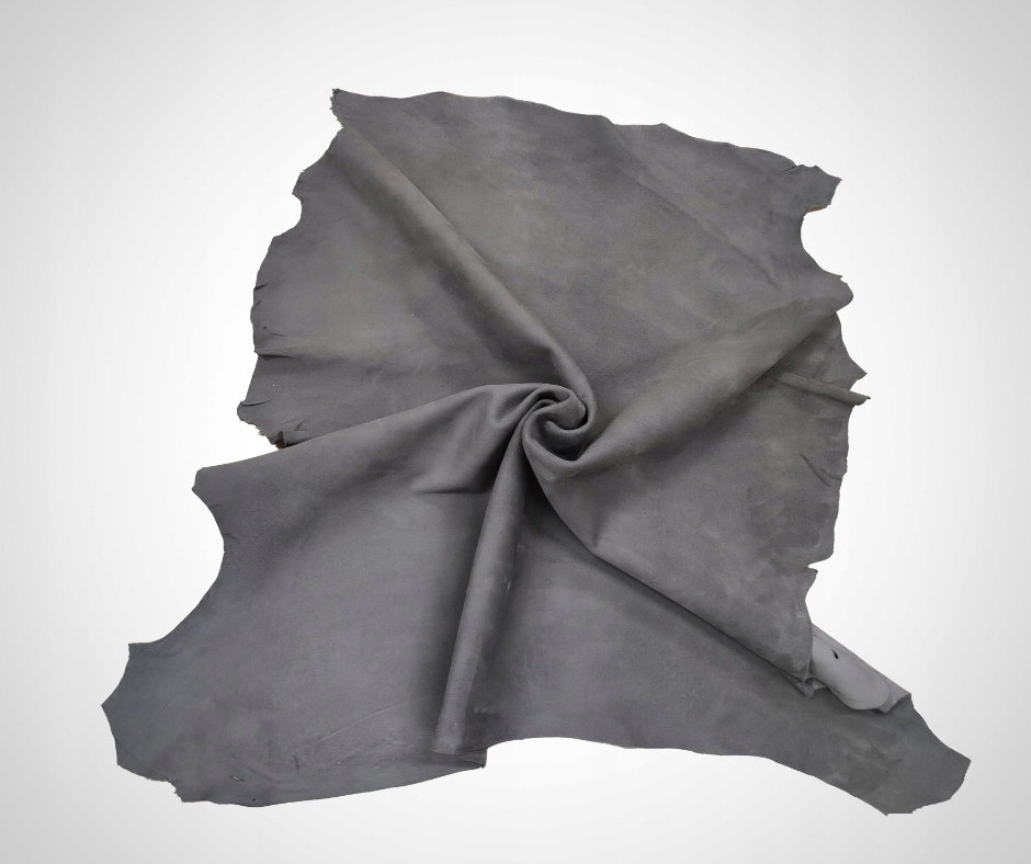 Přírodní kůže semiš ovčí šedá balení 4 m2 (7 kusů)