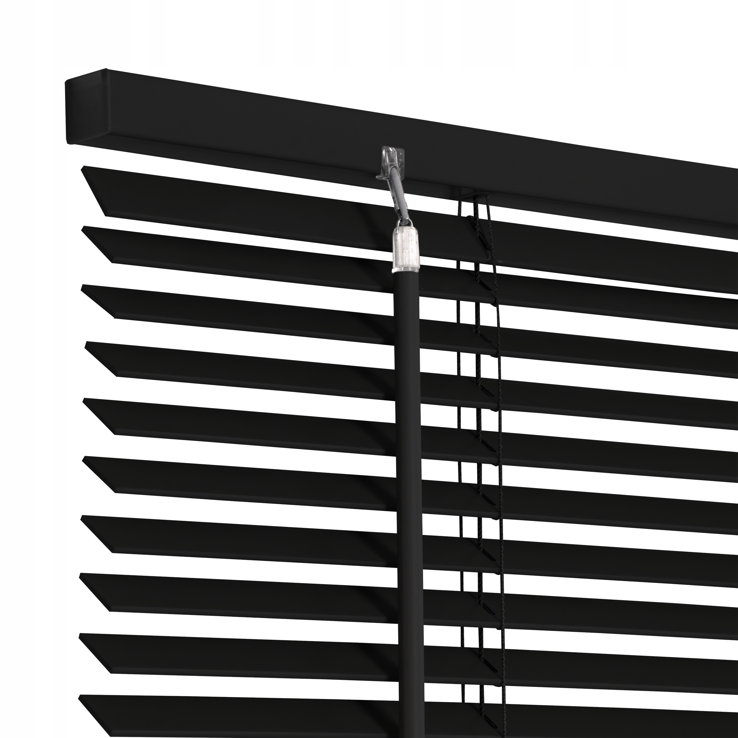 Drevené žalúzie na mieru Čierne 80x220 lamely 25 mm Decorandoo