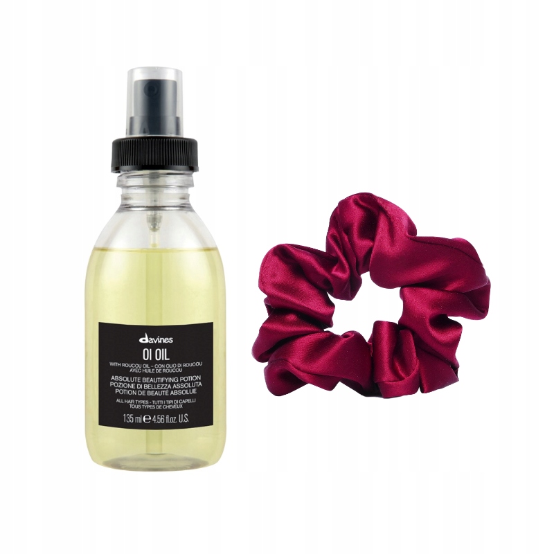Davines Oi Oil 135 ml uhlazující olej hedvábná gumička do vlasů