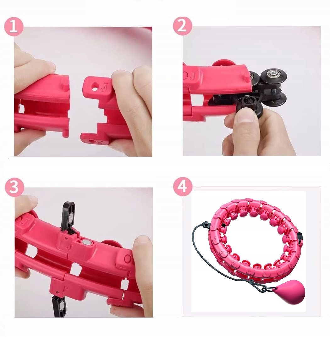 Hula-hop odchudzające z wypustkami i obciążnikiem Średnica 130 cm