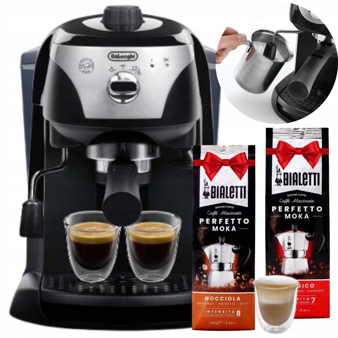 Ekspres ciśnieniowy Kolbowy DeLonghi Ec 221.B Kawa Mielona 2X