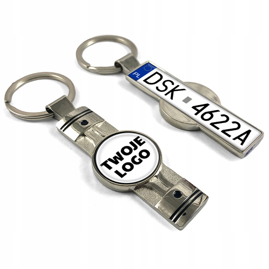 Brelok do kluczyków samochodowych Twoje Logo Tablica Rejestracyjna