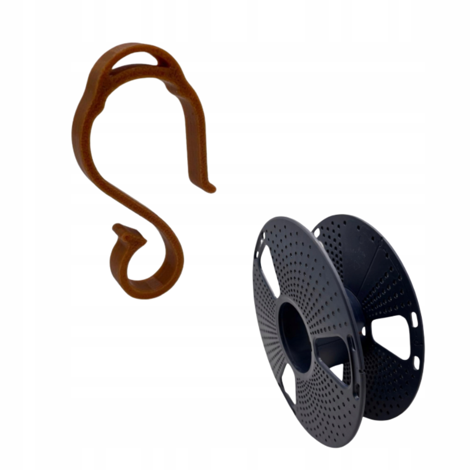 Univerzální vánoční háčky na okapy 150 ks Hnědé cívka na lampičky