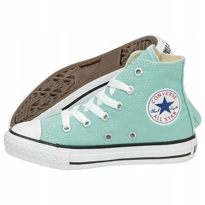 Buty Trampki dla Dzieci Converse Yths All Star Hi Miętowe
