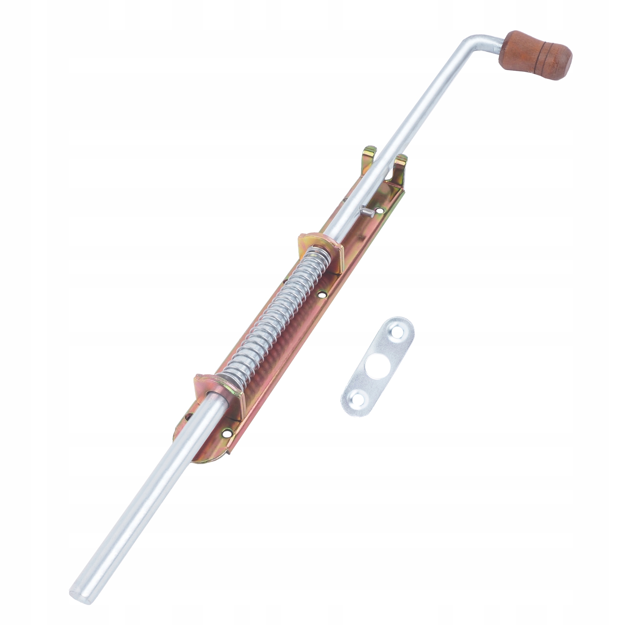 ZASUWA SPRĘŻYNOWA 400mm WĄSKA ZASUWA BRAMOWA RYGIEL GARAŻOWA OCYNK