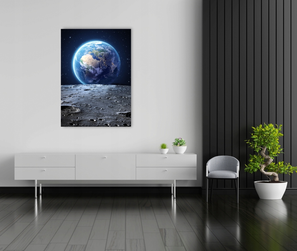 ZIEMIA KSIĘŻYC KOSMOS plakat 21x30 cm wydruk #214 Nazwa ZIEMIA KSIĘŻYC KOSMOS