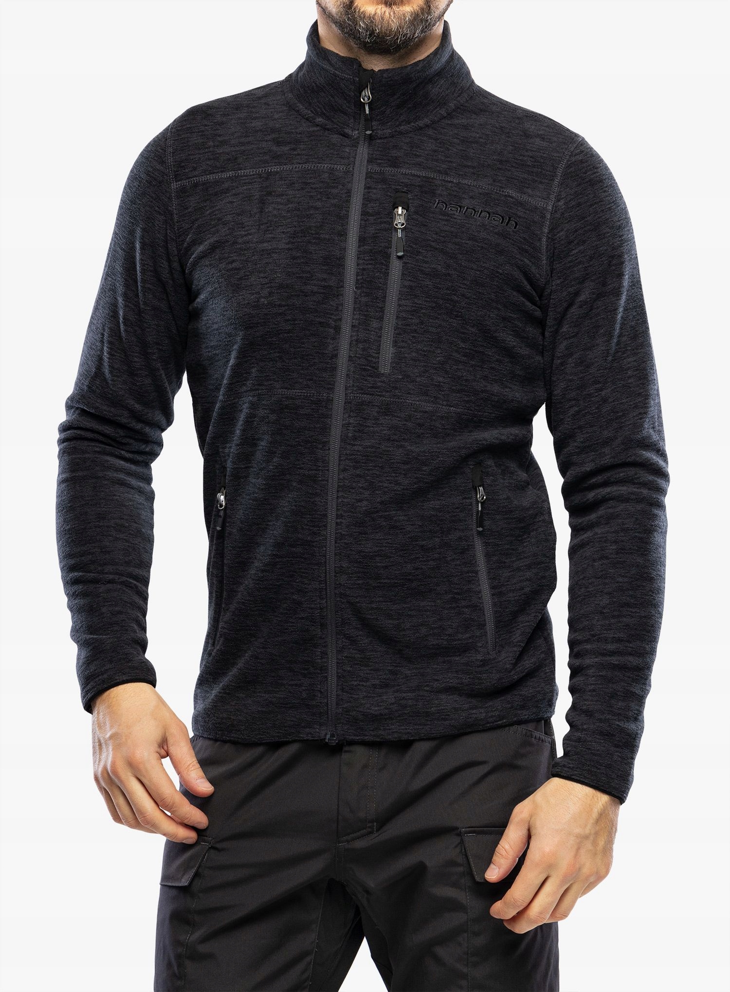 Mikina fleecová Hannah Santon II antracitový melír, velikost S