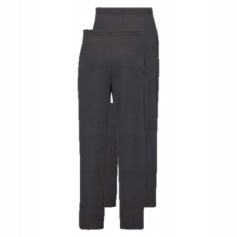 2x Pánské kalhoty Lightweight Open Leg Fruit of the Loom černé M