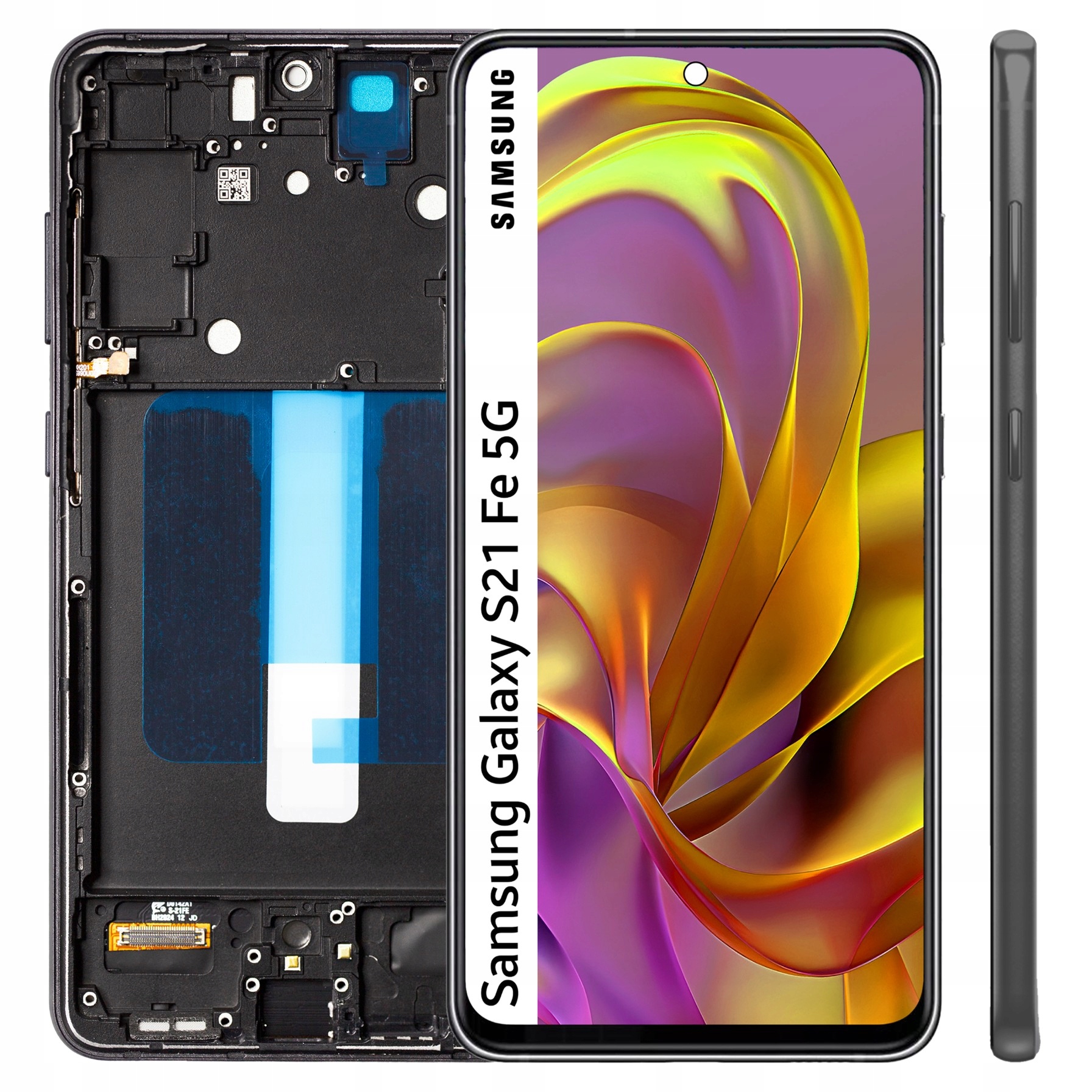 Incell pro Samsung Galaxy S21 Fe 5G LCD dotykový digitizér Rámeček Černý