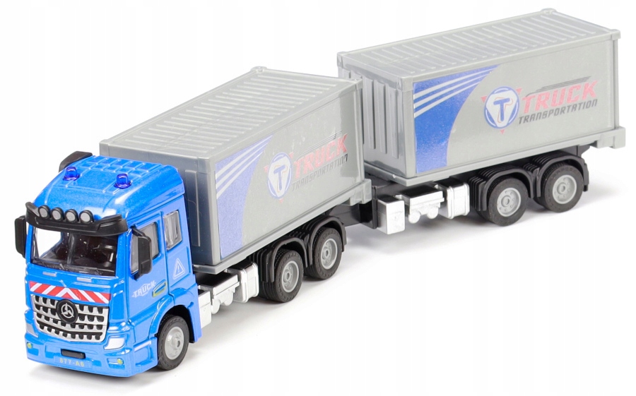 

Metalowa Ciężarówka Tir 2 Naczepy Transport Truck