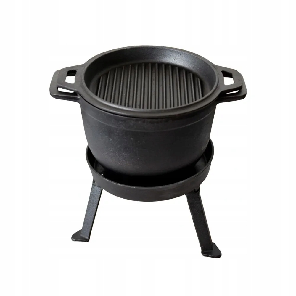 KOCIOŁEK żeliwny 3w1 garnek myśliwski 8l ognisko do kampera na działkę Pojemność 8 l