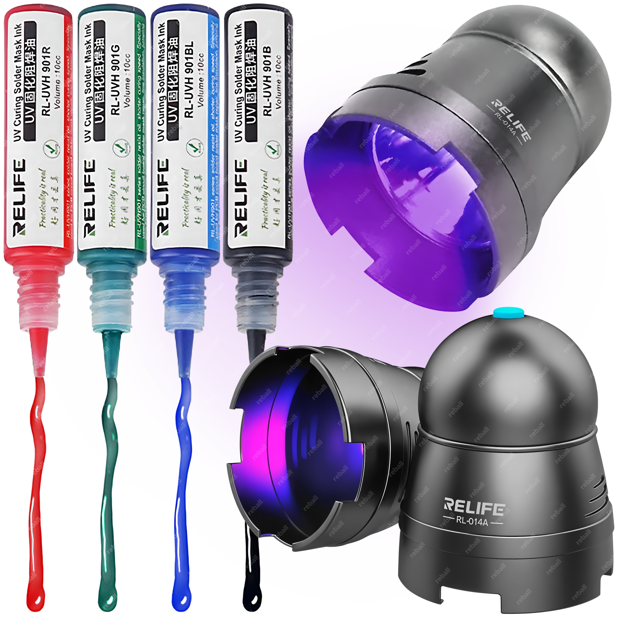 Lampa Relife RL-014A Uv Led Pro Vytvrzování Laku Soldermaskky 4X Uv Lak