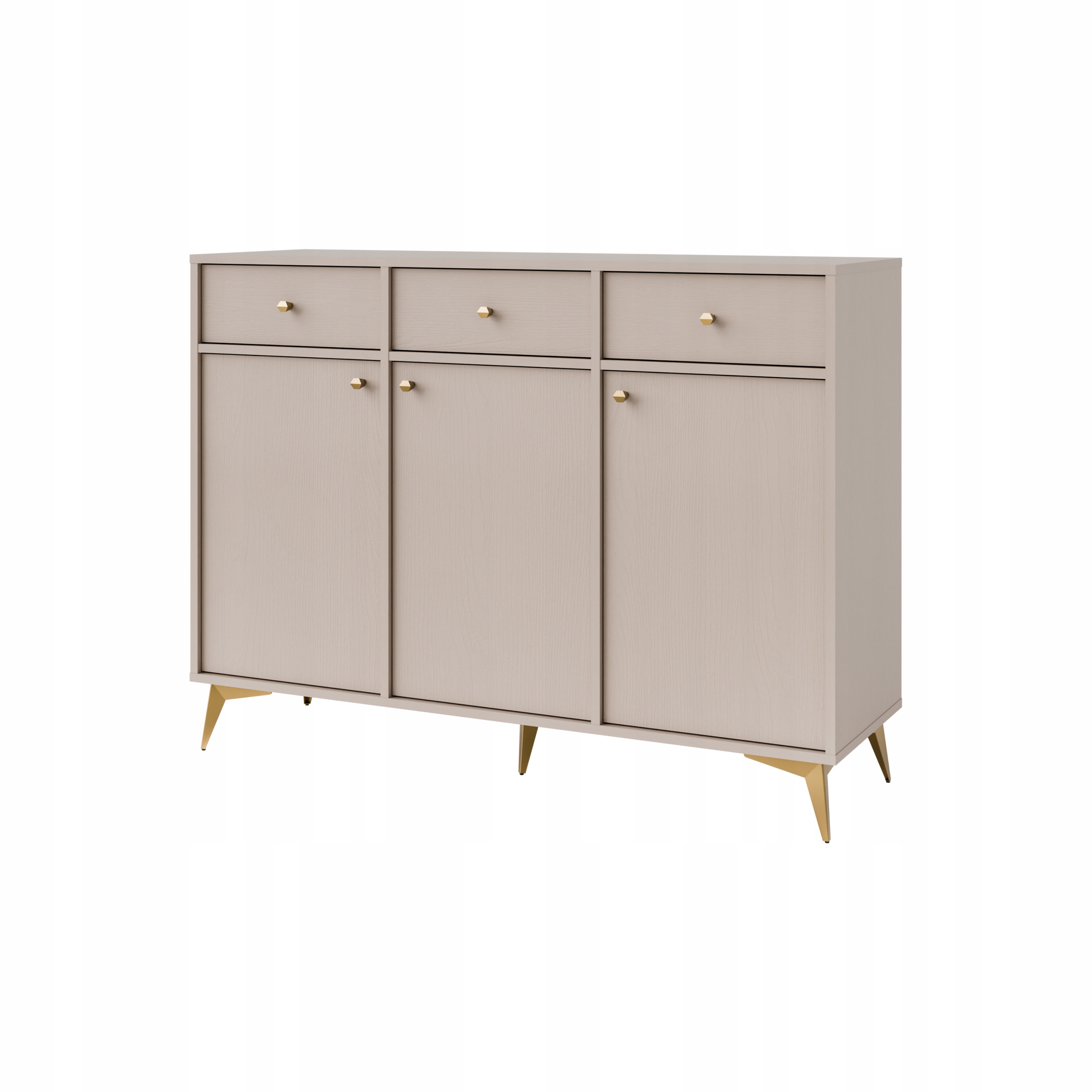 Komoda s zásuvkami do obývacího pokoje Sakai 1 3F 3S T827 Béžová