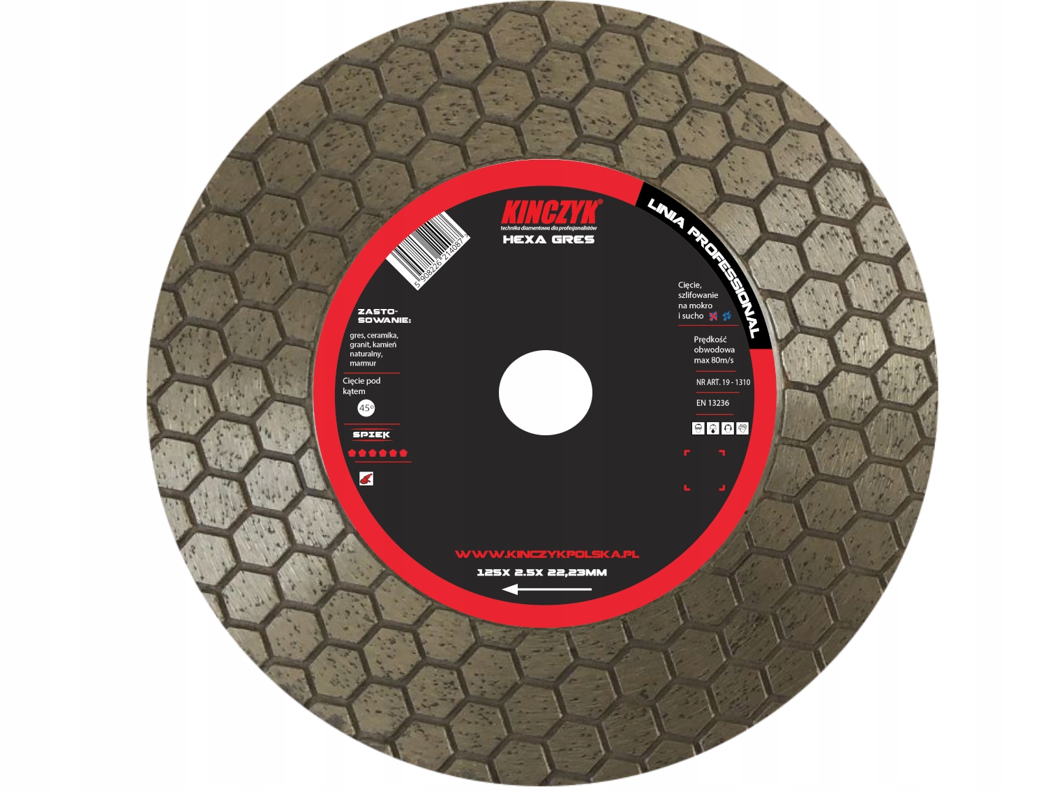 Diamantový kotouč Hexa Gres Kińczyk 125 mm