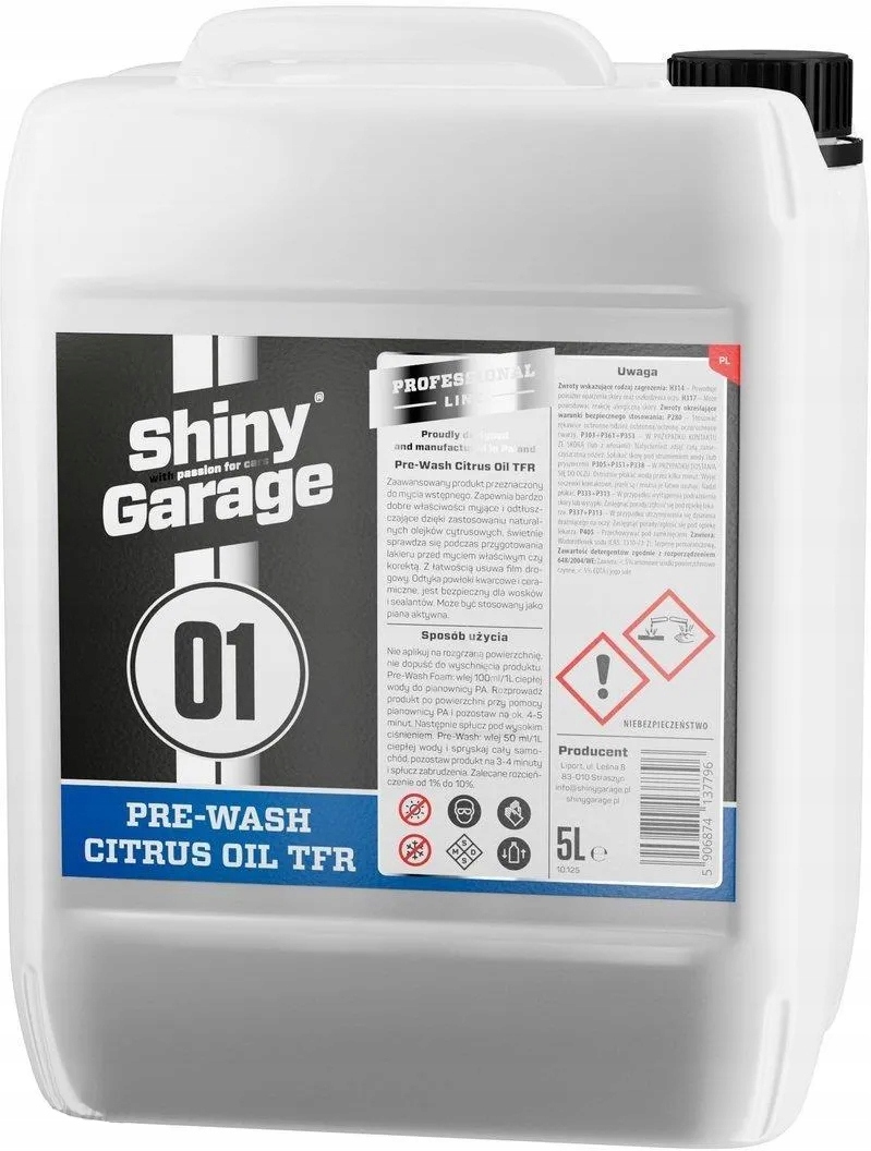 Shiny Garage Pre-wash Citrus Oil Tfr Piana 5L