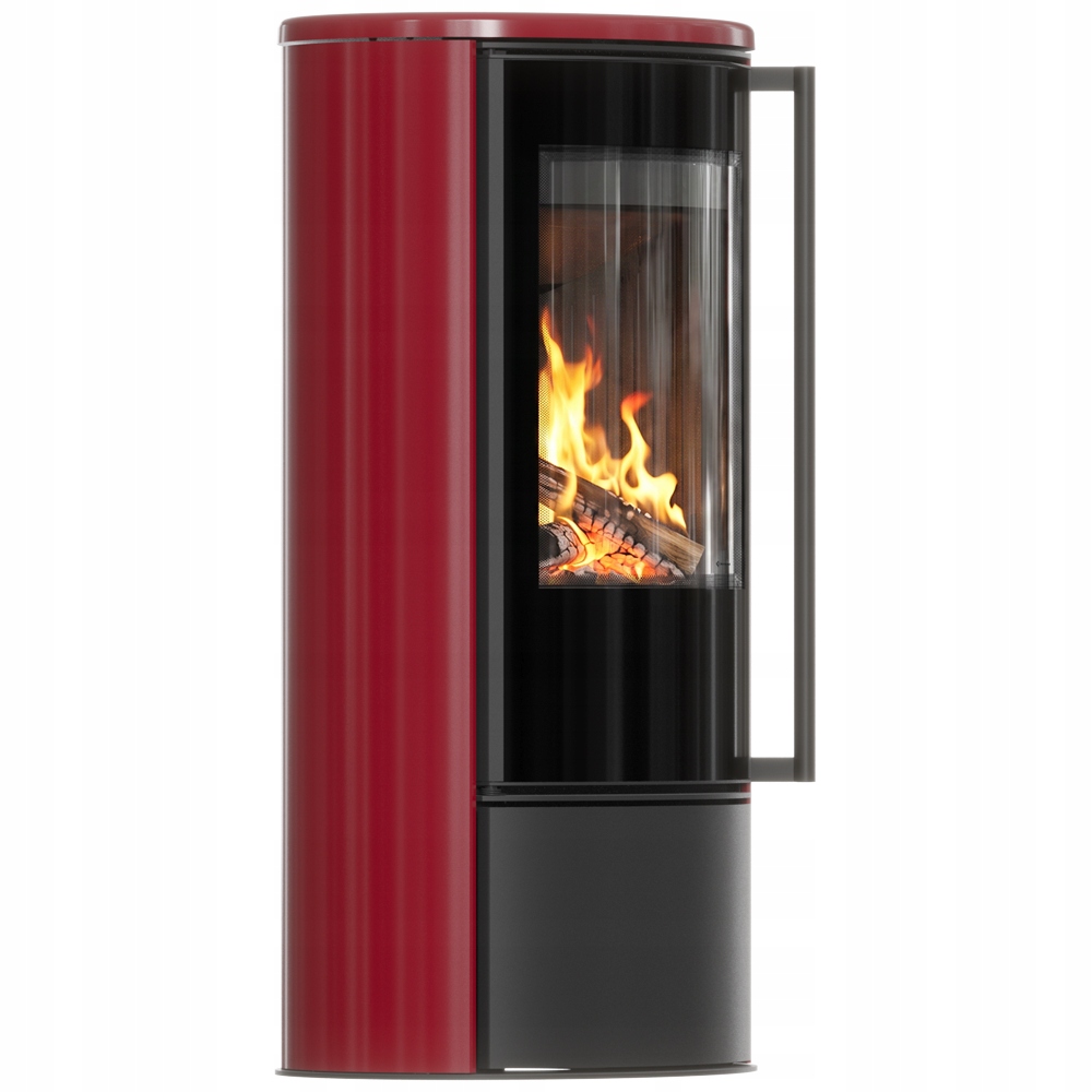 Piec Kaflowy Kominek Koza Erik Kafel Bordo 5,5 Kw FI150 Czarny Termotec