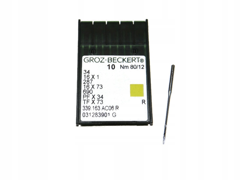 Igły 34 80/12 16x1 287 16x73 TFx73 Groz-beckert