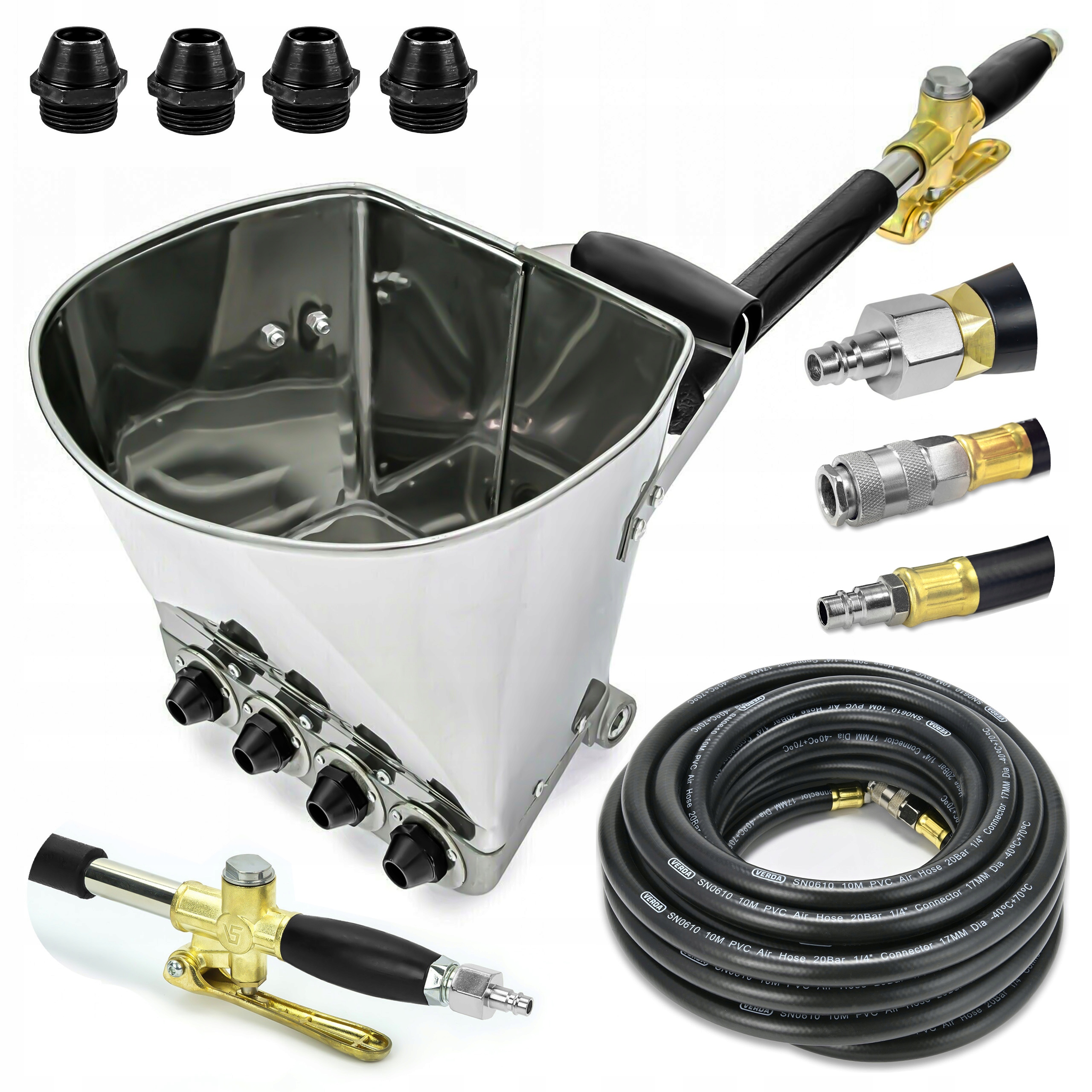 Tynkownica Tynkarka Pneumatyczna do tynku tynkowania wąż pneumatyczny 10m